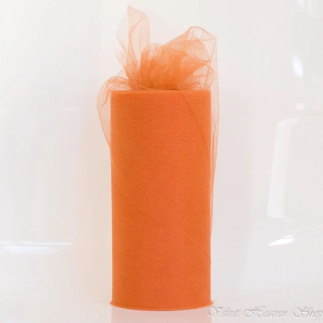 Tyl oranžový 15cm x 9m
