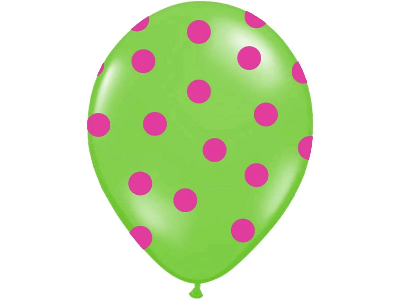 Balón jabĺčkovo cyklámenový bodkovaný 30cm