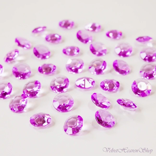 Diamanty slivkové bledé 12mm 100ks