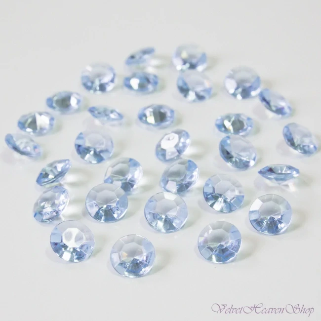 Diamanty bledomodré 12mm 100ks