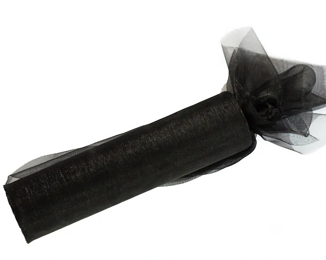 Organza čierna 16cm