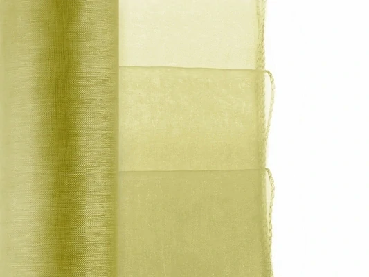 Organza zelená olivová obšitá 38cm