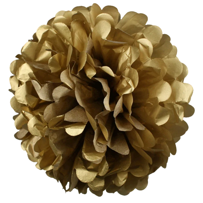 Pom pom zlatý 25cm