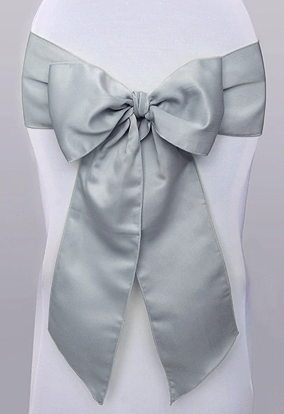 Saténová mašľa strieborná 15cm x 275cm