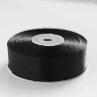 Saténová stuha čierna 12mm 25m