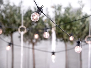 Dekoračné svetielka retro LED čierne 5m