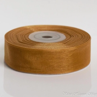 Šifónová stuha zlatá 12mm