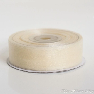 Šifónová stuha krémová 38mm