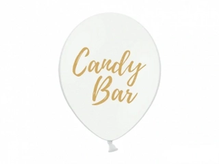 Balón biely s potlačou Candy bar 30cm