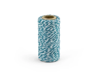 Bavlnený motúzik Baker's Twine dvojfarebný bledý tyrkys 50m