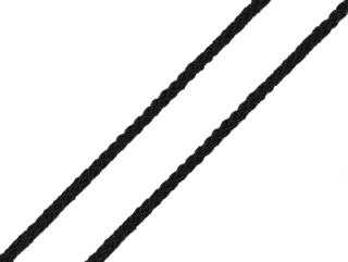 Guľatá gumička mäkká čierna 2mm