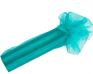 Organza bledý tyrkys 16cm