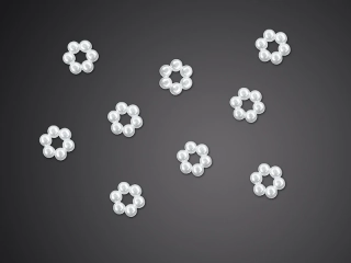 Kvetinky perličkové 8mm 50ks
