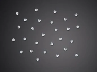 Kamienky strieborné Hot fix 2mm 50ks