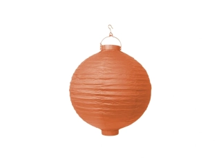 Lampión svietiaci papierový oranžový 20cm