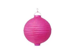 Lampión svietiaci papierový cyklámenový 20cm