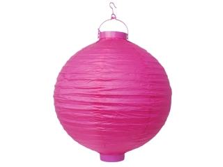 Lampión svietiaci papierový cyklámenový 30cm