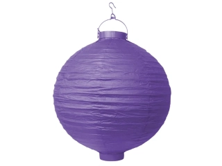 Lampión svietiaci papierový fialový 30cm