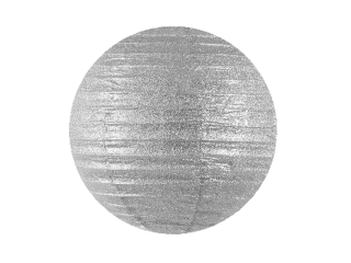 Lampión papierový strieborný trblietavý 35cm