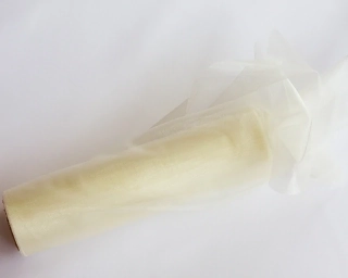 Mašľa organzová na stoličku ivory